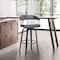 Armen Living Topanga 26" Swivel Black Wood Counter Stool in Gray Faux Leather with Golden Bronze Metal LCTOBABLKGRY26 - alternate 10